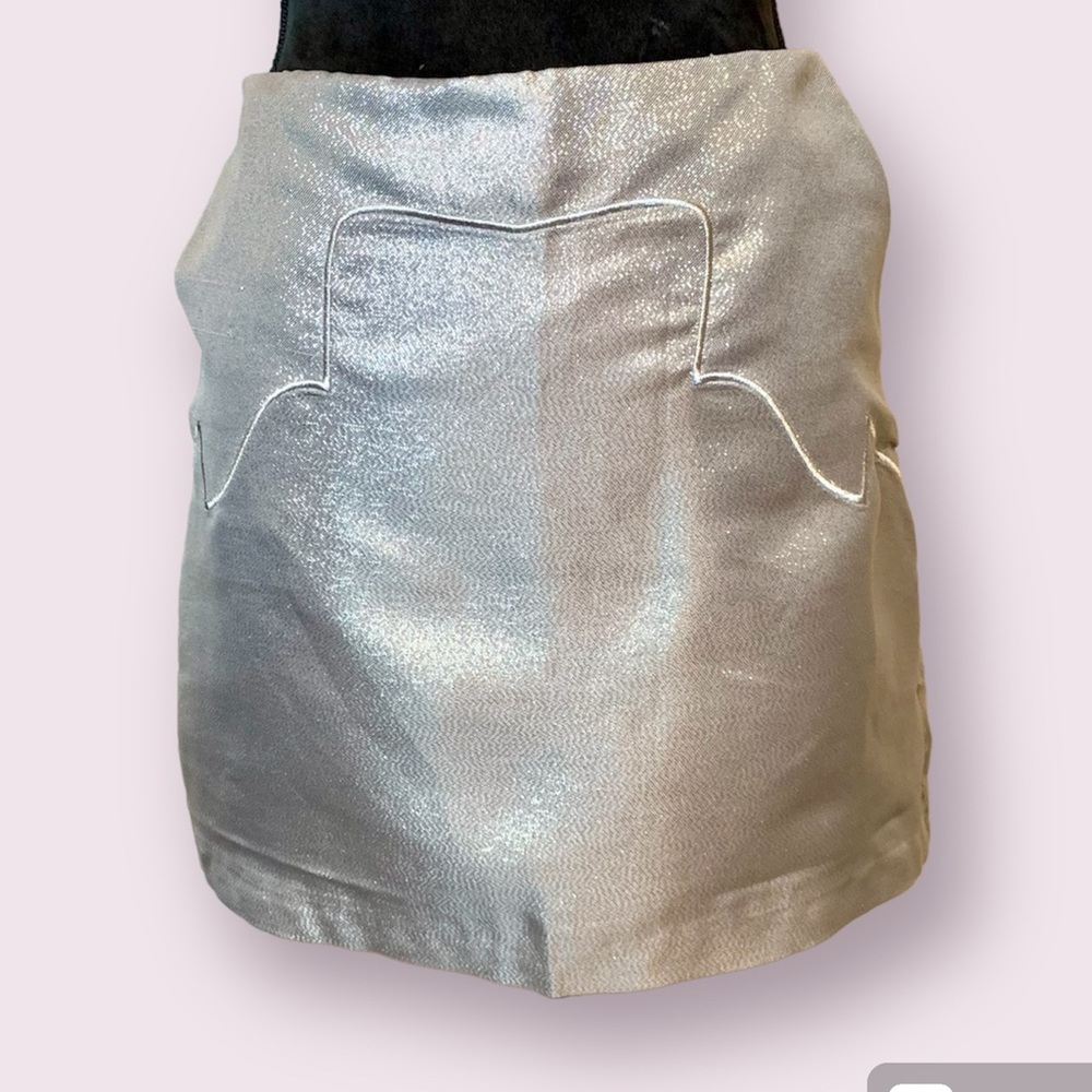 Silver Mini Skirt